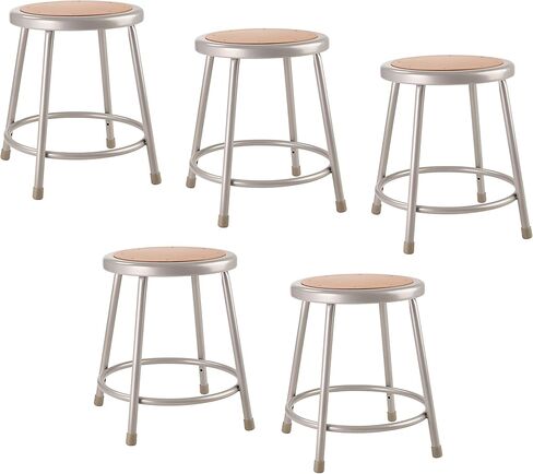 (5 عبوة) مقاعد عامة مقاس 18 "براز فولاذي شاق ، رمادي in Kuwait