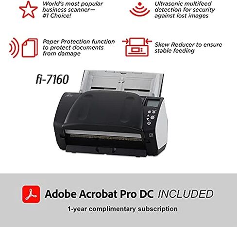 Fujitsu fi-7180 High-Performance Professional Color Duplex Document Scanner with Auto Document Feeder (ADF) in Saudi Arabia