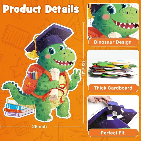 Snowman Floor Puzzle for Kids Age 4-8, 45PCS Jumbo Christmas Jigsaw Puzzle, Large 25.6" x 36.2" Winter Puzzle with Poster, for Kid Boy Girls in Kuwait
