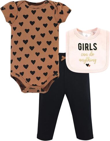Hudson Baby Unisex Baby Cotton Bodysuit, Pant and Bib Set, Going On Safari, 3-6 Months in Saudi Arabia