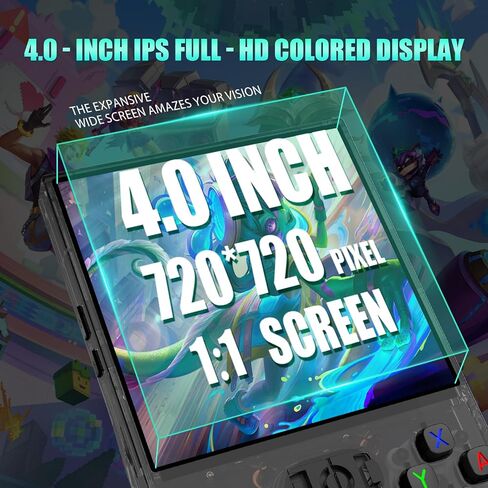 2025 NEW R36MAX GAME GAME CONSOLE MINI GAME CONSOLE 4.0 "IPS Video Game Console مدمجة 64 جيجابايت من بطاقة TF تم تثبيتها مسبقًا أكثر من 18000 لعبة رجع in Kuwait