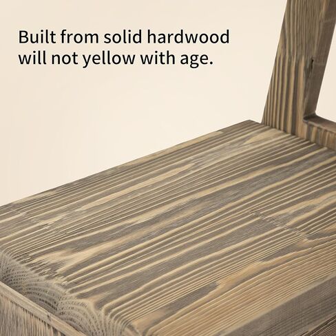 Besuerte Heavy Duty Wooden Step Stool With 32.75" Tall Handle for Bathroom, Kitchen - No Need to Bend Your Back (Walnut) in Kuwait