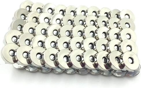 50 Sets Silver Tone Magnetic Purse Snap Clasps Button/Great for Closure Purse Handbag Clothes Sewing Craft No Tools Required 14mm in Saudi Arabia