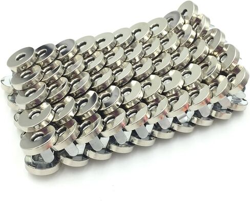 50 Sets Silver Tone Magnetic Purse Snap Clasps Button/Great for Closure Purse Handbag Clothes Sewing Craft No Tools Required 14mm in Saudi Arabia