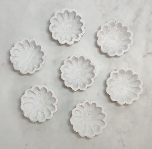 Christmas Gift Marble Scallop Bowl Marble Ruffle Bowl Stone Bowl Decorative Bowl Decorative Trays Marble Fruit Bowl Christmas Gift Bowl 3 in (Set of 2 pieces) in Kuwait