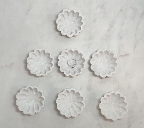Christmas Gift Marble Scallop Bowl Marble Ruffle Bowl Stone Bowl Decorative Bowl Decorative Trays Marble Fruit Bowl Christmas Gift Bowl 3 in (Set of 2 pieces) in Kuwait