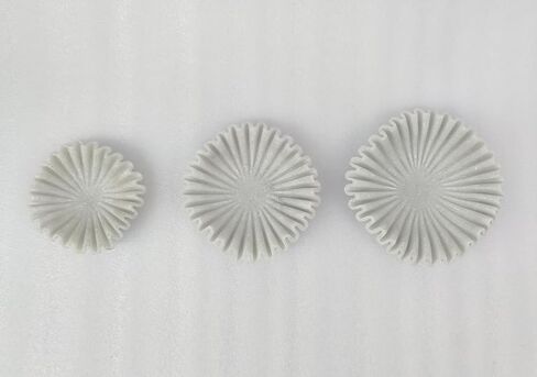 Handmade Marble Scalloped Bowl/Decorative Ruffle Bowl/Home Decor Bowl/Vintage Ring Bowl/Natural Marble Ruffle Bowl/Handcrafted White Marble Bowl/Wedding Gifts/Urli (Set of 5, 7 and 10 Inches) in Kuwait