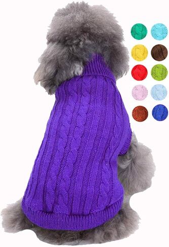 Dog Sweater, Warm Dog Sweaters for Small Dogs Medium Large Dogs, Cute Winter Classic Turtleneck Pet Sweater Cat Sweater Dog Clothes Coat Dog Christmas Sweaters for Girls Boys Dog Puppy Cat in Saudi Arabia