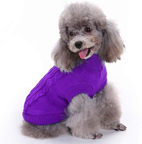Dog Sweater, Warm Dog Sweaters for Small Dogs Medium Large Dogs, Cute Winter Classic Turtleneck Pet Sweater Cat Sweater Dog Clothes Coat Dog Christmas Sweaters for Girls Boys Dog Puppy Cat in Saudi Arabia
