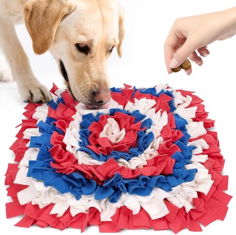 Pet Snuffle Mat for Dogs, Dog Feeding Mat, Nosework Training Mats for Foraging Instinct Interactive Puzzle Toys (Blue&Orange&Yellow) in Saudi Arabia