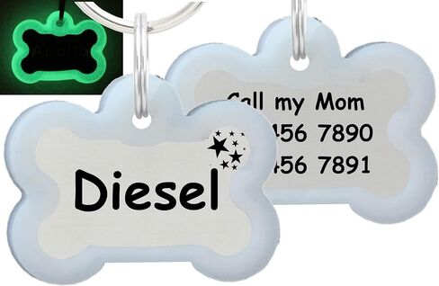 Silencer for Stainless Steel Bone Shape ID tag, Glow in The Dark in Saudi Arabia