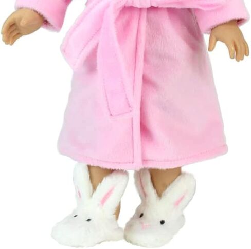 Sophia's Unicorn Slippers with Rainbow Hair and Gold Horn for 18 Inch Dolls, White in Saudi Arabia
