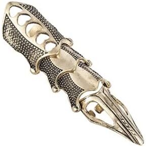 Stylish Rings Punk Style Eagle Claw Ring Creative Claw Spike Armor Design Knuckle Joint Full Finger Ring Costume Accessories for Cosplay Party Men Women（3 Colors）