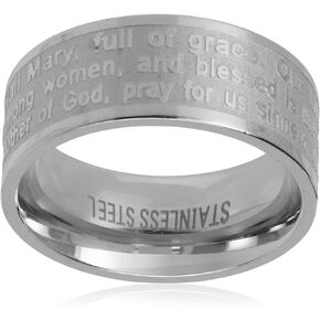 Amazon Collection Steeltime Stainless Steel Serenity Prayer Band Ring
