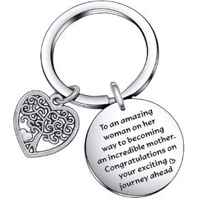 Mommy to Be Jewelry Pregnant Friend Gift Pregnancy Baby Announcement Keychain Gift for Women Best Friends