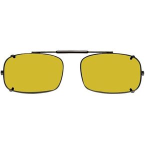 VS EYEWEAR Visionaries Spring Clip on Sunglasses - Polarized Lens in Black Frame, Round Shape