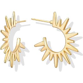 Gold Starburst Earrings for Women Firework Stud Earrings Earrings for Women Trendy Gold Star Earrings Starburst Statement Earrings Christmas Gifts for Girls