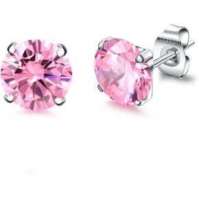 VOJO G23 Titanium Cubic Zirconia Earrings Studs for Sensitive Ears Hypoallergenic Birthstone Diamond Tiny Stud Earrings for Women Girls