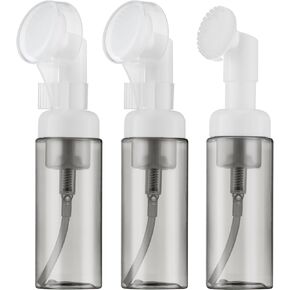 2oz Foam Bottle (3PCS) with Brush, Empty Foaming Pump Dispenser for Hand Soap, Lash Cleanser, Shampoo to Travel (60ml, Green)