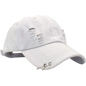 Belsen Distressed Washed Denim Ring Baseball Cap Hip Hop Vintage Dad Hat Adjustable in Kuwait