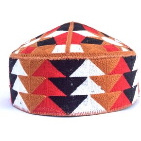 Kufi Men's Unisex Skull Cap Colorful Women's Design Solid Hat with Hand Embroidered Kufi Caps Knitted Beanie Summer Headwear