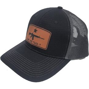 THE PEOPLES BRIGADE Come and Take It Lone Star Leather Patch Series Baseball Trucker Hat