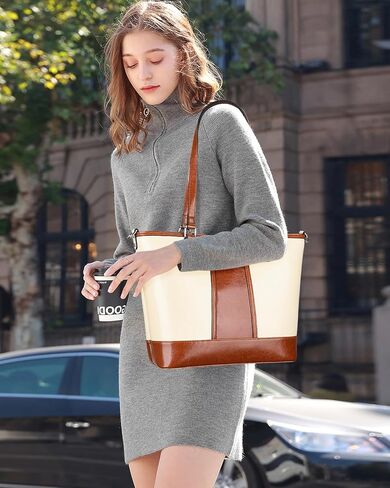 حقيبة كتف جلدية للنساء من Over Earth ومحفظة عمل للسيدات مع شرابة in Kuwait