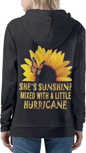 Novelty Full Zip Hoodie Athletic Slim Fit Long Sleeve Sweatshirt for Women in Saudi Arabia