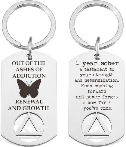 هدايا الرصانة للنساء والرجال، سلسلة مفاتيح الرصانة، هدايا استعادة NA AA، تذكار لسلسلة مفاتيح عيد الميلاد الرصينة in Kuwait