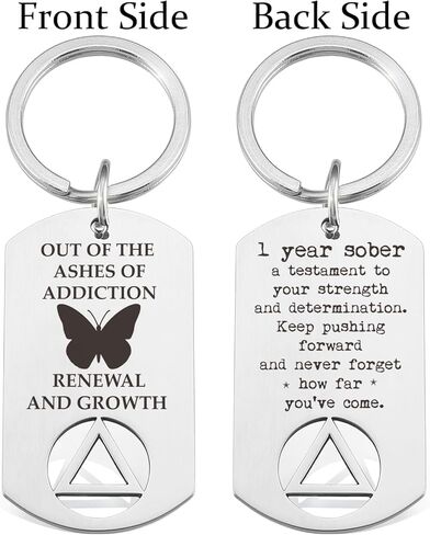 هدايا الرصانة للنساء والرجال، سلسلة مفاتيح الرصانة، هدايا استعادة NA AA، تذكار لسلسلة مفاتيح عيد الميلاد الرصينة in Kuwait