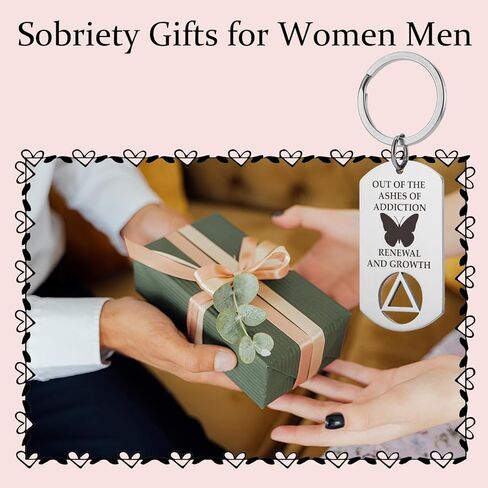 هدايا الرصانة للنساء والرجال، سلسلة مفاتيح الرصانة، هدايا استعادة NA AA، تذكار لسلسلة مفاتيح عيد الميلاد الرصينة in Kuwait