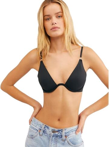 فري بيبل حمالات صدر نسائية - حمالة صدر آري داخلية ديمي سوداء مقاس 32C in Saudi Arabia