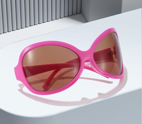 نظارات شمسية ADE WU Fashion Y2K للسيدات، نظارات شمسية عصرية كبيرة الحجم على شكل فراشة، نظارات شمسية مستقبلية Gafas de Sole in Kuwait