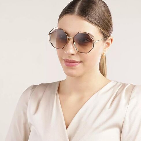 نظارة شمسية لكلوي للجنسين بإطار السلحفاة، عدسات بنية متدرجة، 58 ملم in Kuwait