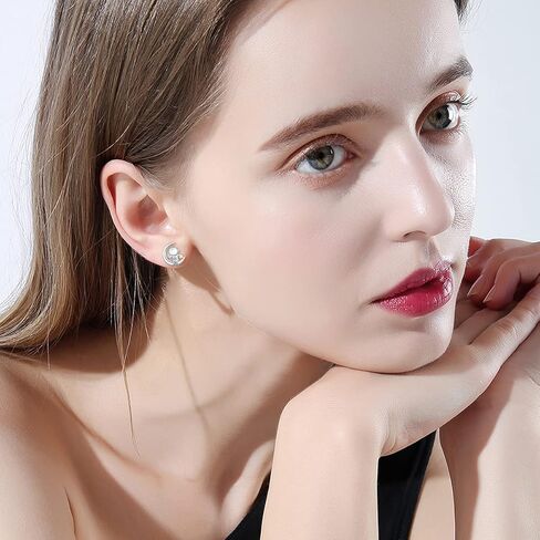 SLIACETE أقراط رائد الفضاء مسمار 925 الفضة الاسترليني رائد الفضاء القمر أقراط لطيف الفضاء ستار مجوهرات هدية عيد ميلاد للنساء رائد فضاء in Kuwait