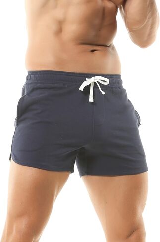 شورت رجالي للتمرين في صالة الألعاب الرياضية شورت رياضي للجري النشط مع جيوب بوكسر كاجوال in Kuwait