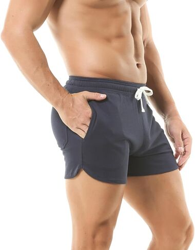 شورت رجالي للتمرين في صالة الألعاب الرياضية شورت رياضي للجري النشط مع جيوب بوكسر كاجوال in Kuwait