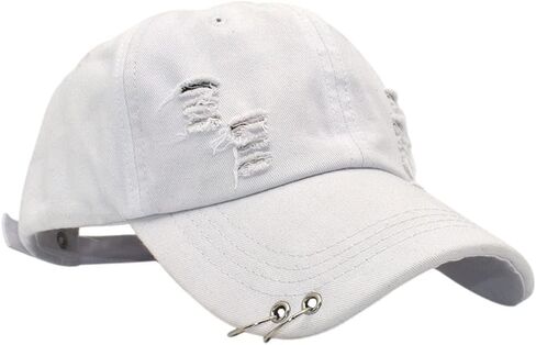 Belsen Distressed Washed Denim Ring Baseball Cap Hip Hop Vintage Dad Hat Adjustable in Kuwait