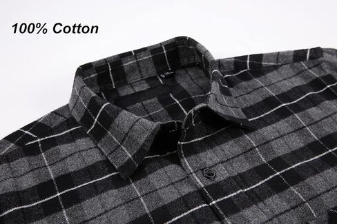 وارهورسي قميص فلانيل للرجال باكمام طويلة، قميص فلانيل منقوش بقصة عادية وازرار سفلية للرجال in Kuwait