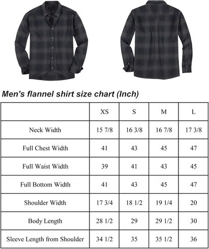 وارهورسي قميص فلانيل للرجال باكمام طويلة، قميص فلانيل منقوش بقصة عادية وازرار سفلية للرجال in Kuwait