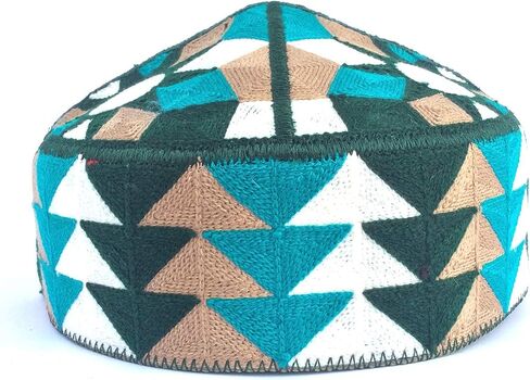Kufi الرجال للجنسين الجمجمة قبعة ملونة المرأة تصميم الصلبة قبعة مع اليد المطرزة الكوفي قبعات قبعة صغيرة محبوكة الصيف أغطية الرأس in Saudi Arabia