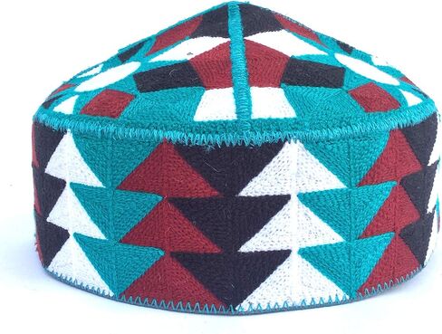 Kufi الرجال للجنسين الجمجمة قبعة ملونة المرأة تصميم الصلبة قبعة مع اليد المطرزة الكوفي قبعات قبعة صغيرة محبوكة الصيف أغطية الرأس in Saudi Arabia
