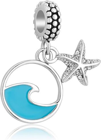 NARTGO Starfish and Sea Wave Charm Compatible with Pandora Charms Bracelets in Saudi Arabia