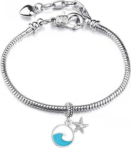 NARTGO Starfish and Sea Wave Charm Compatible with Pandora Charms Bracelets in Saudi Arabia