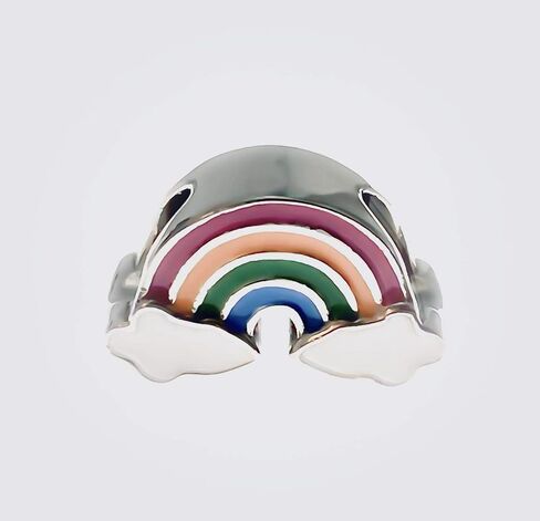 Bolenvi Colorful Rainbow 925 Sterling Silver Charm Bead for Pandora & Similar Charm Bracelets or Necklaces in Saudi Arabia