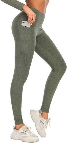 سروال الجري الحراري للسيدات من HUGE SPORTS، سروال ضيق عالي الخصر للطقس البارد والدافئ للجري وركوب الدراجات in Kuwait