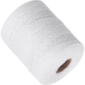 Natural Cotton Black Twine String - Ohtomber 984 Feet 2MM Butchers Twine, Twine for Gift Wrapping, Gardening, DIY String for Crafts