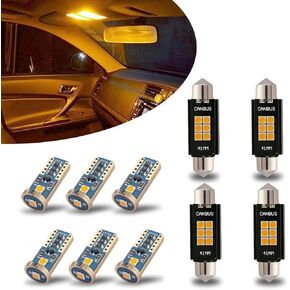 iBrightstar 41mm 211-2 212-2 578 194 168 T15 LED لمبات 3030 شرائح خالية من الأخطاء لسيارة شاحنة الداخلية قبة خريطة الباب لوحة ترخيص أضواء لوحة حزمة من 10، العنبر in Kuwait