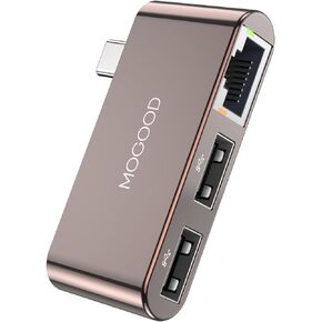 USB C to Ethernet Adapter, USBC to RJ45 LAN Adapter USB C Ethernet Network Adapter USB C Rj45 Nework LAN Adapter Driver Free RJ45 to USB C with 2 USB Ports for MacBook Pro, iPad Pro, iPhone 15