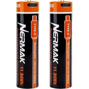 3.7V 3200mAh USB Rechargeable Lithium lon Battery for Flashlights, Headlamps, Bike Lights, Bluetooth Speaker Etc